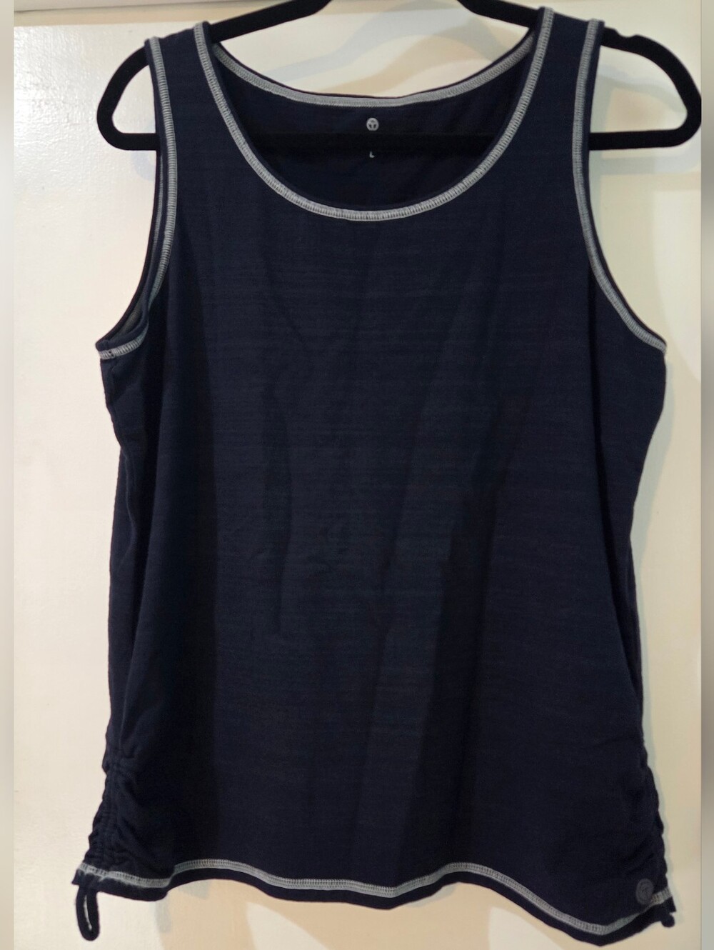 Talbots Women's Crew Cut Navy Blue Tank Top, Size L